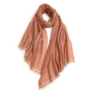 Chal de cachemira jacquard ligero de alta densidad, bordado de satén, pañuelo liso para mujer, novedad primavera 2024, venta al por mayor de fábrica - Product Image 2