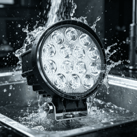 4.5Inch 42W Round LED Work Light IP68 Waterproof 12-48V Auxiliary Driving Lamp Offroad Car Truck Forklift Machinery 2800 Lumens