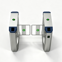 Barrière pivotante double pour piétons avec lecteur RFID et code QR, contrôle d'accès, tourniquet pivotant pour gymnase et parc