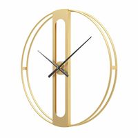 Modern Dekorasi Nordic Emas Logam Bulat Jam Dinding Diameter 50Cm