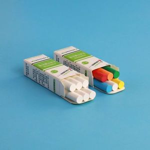 6 Piezas de Tiza de Colores Solubles en Agua, Tiza sin Polvo para Niños, Tiza Blanca para Pizarra Escolar - Product Image 4