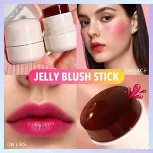 Wholesale Lipstick Blush Two-in-one Four-color <strong>Clear</strong> Waterproof Custom Mini <strong>Jelly</strong> Blush - Product Image 5