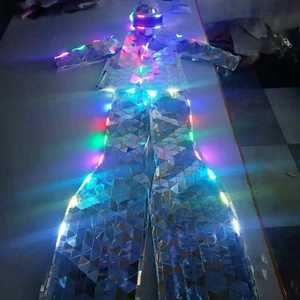 Mono de espejo Traje de moda DJ Club Party Nightclub Stage Dancer Wear Traje reflectante de espejo para zancos - Product Image 1