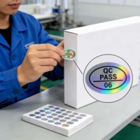 Autocollants holographiques, impression vinyle personnalisée, étiquette de sécurité anti-contrefaçon, papier adhésif imperméable en feuille ou en rouleau
