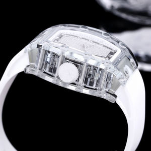 Montre Tourbillon Diamant Exquise avec Boîtier Saphir et Design Transparent pour Galas Rétro et Expositions d'Art – Montre Élégante pour Usage Quotidien - Product Image 3