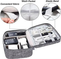 Tas Penyimpanan Perjalanan Kapasitas Besar Premium EVA Hard Shell Case Cable Organizer untuk Elektronik, Earphone & Aksesoris Kabel Data