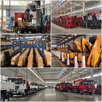 Grúa Articulada Shacman 8x4 de 20 Toneladas para Trabajo Pesado con Giro de 360 Grados °   Rotación Completa Anticorrosiva para Carga y Descarga de Mercancías en Puertos