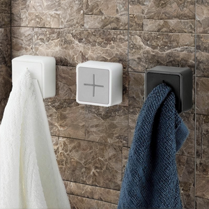 Support mural auto-adhésif en ABS et silicone pour serviettes, crochet de rangement étanche pour salle de bain, <span class=keywords><strong>pince</strong></span> pour torchons et chiffons de cuisine - Product Image 2