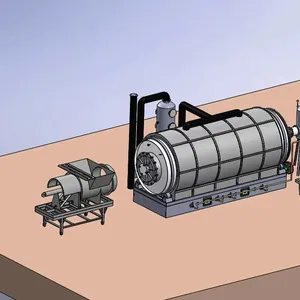 Nhà máy tái chế lốp thải 10 TPD nhà máy nhiệt phân lốp thải thiết kế mới chất thải cao su nhiệt phân lò Máy chưa đánh giá