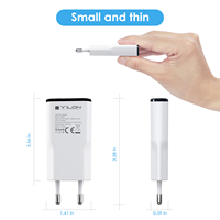 Cargador de Pared Plano USB C, Enchufe Europeo de 20 W, Cargadores y Adaptadores de Viaje Ultrafinos y Rápidos, Cargadores PD QC 3.0 GaN para Teléfono Móvil