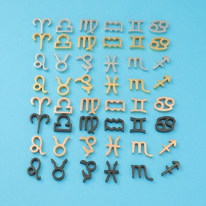 12 Dijes de Acero Inoxidable con Signos del Zodiaco |   Colgantes de Constelaciones Chapados en Oro de 18K para la Creación de Joyería DIY, Collares y Pulseras - Product Image 6