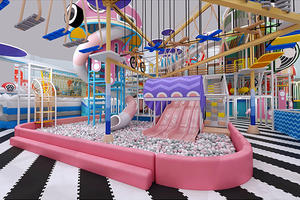 KOKO CAT Soft Play Equipment Interior Playground Módulos para niños pequeños con temática de dulces personalizados hechos de madera para la escuela - Product Image 3