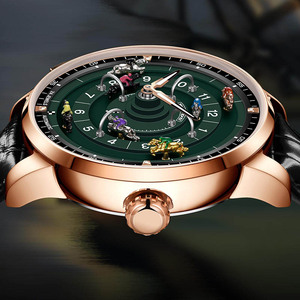 นาฬิกาข้อมือ PINDU 6626 รุ่น Mechanical Horse Racing กระจกแซฟไฟร์ สายหนังสแตนเลส ขนาด 44 มม. หน้าปัดทรงกลม - Product Image 5