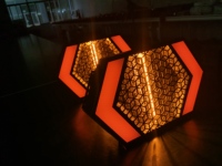 Mini projecteurs de scène LED rétro 150W 32x RGBWA 1.5W Ambre 6000K, connectables DMX512, dimmables, pour DJ et discothèque