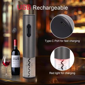 Abridor de Botellas de Vino Eléctrico Recargable Automático con Logotipo Personalizable, Sacacorchos USB para Vino, Cerveza, Automóviles y Uso en Exteriores - Product Image 3