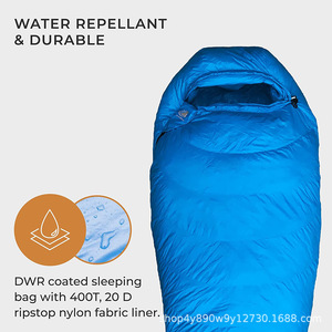 Sac de couchage Woqi Mummy 650Fp en duvet de canard ultraléger bleu royal pour adultes, randonnée, backpacking, 78 pouces, nylon respirant - Product Image 2