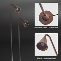 Lampe de jardin LED extérieure en aluminium électrique étanche IP65, design moderne, haute luminosité, avec CRI 90, angle de faisceau 15-36°