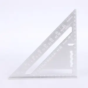 7-Inch Triangle Ruler Portable Aluminum Alloy Angle Protractor Industrial Grade Speed Metric Square Measuring Ruler