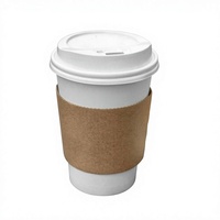 Manchon de tasse à café noir jetable, écologique, de qualité supérieure, à double paroi, haute isolation, de qualité alimentaire, imprimé sur mesure, directement de l'usine