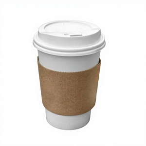 Factory Direct Premium Eco Friendly <b>Disposable</b> Black Food Grade Coffee <b>Cup</b> Sleeve Custom Printed Wholesale Supply - Product Image 1