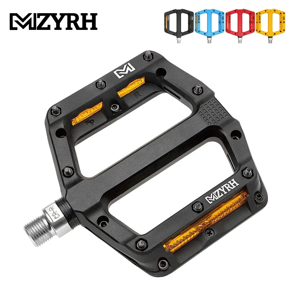 MZYRH Bicycle Pedals Reflective Nylon 3 Bearing Bicycle Pedals Ultra-Light Anti-Slip Road MTB Pedal Waterproof Bicycle Parts