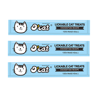 O'cat Bâton de collation pour chat Poulet Thon Nourriture crémeuse Snacks liquides pour chat Friandises humides pour chats