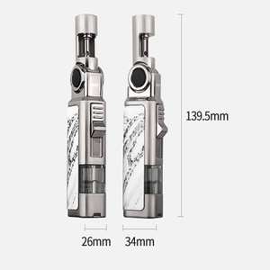 Encendedor <span class=keywords><strong>de</strong></span> Llama con Varilla Plegable <span class=keywords><strong>de</strong></span> Metal, Diseño Moderno, Recargable con Combustible <span class=keywords><strong>de</strong></span> Butano, Resistente al Viento, Mango Largo para Cigarros y Uso en Exteriores - Product Image 5