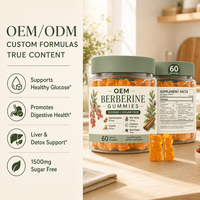 Gummies à la berbérine ODM OEM, renforcent l'immunité, favorisent la santé digestive, complément alimentaire naturel et sain