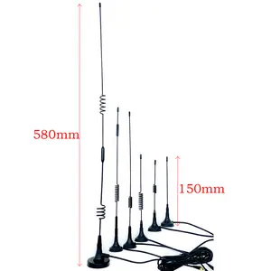 3G 4G 5G Router Wifi Base Station Antena Magnetik Logam Dasar Pegas Antena dengan SMA