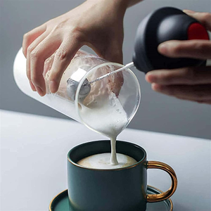 Mousseur à lait électrique portatif en verre pour café - Product Image 3