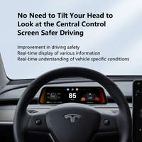 Pantalla de Tablero de 9.66'' para Tesla Modelo 3 Y 2026 Juniper, Compatible con Carplay Inalámbrico y Android Auto, con Control de Cambio de Marchas