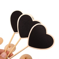 Mini supports de table en bois style pastoral pour tableaux noirs, numéros de table de mariage, étiquettes de prix, pour la maison et les fêtes, avec motifs rectangulaires, en forme de cœur et festonnés