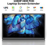 Écran d'extension d'ordinateur portable 15,6 pouces FHD 1080P IPS, double/triple moniteur 235 °   Écran rotatif détachable Plug & Play pour ordinateurs portables