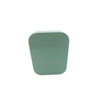 Boîte métallique vide vert menthe de petite taille avec couvercle coulissant, coins arrondis, vente en gros, directement de l'usine, approvisionnement en vrac