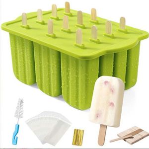 Nouveaux outils de vente chaude pour l'été avec bâtonnets en bois, moules personnalisés en silicone pour mini-sucettes glacées - Product Image 1