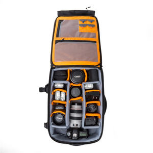 <span class=keywords><strong>Valise</strong></span> à roulettes multifonctionnelle noire en nylon souple avec sac pour appareil photo à roulettes pour photographes, nouveauté - Product Image 3