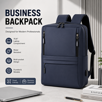 Sac à dos décontracté tendance pour affaires et voyages, en PU, avec fermeture éclair, étanche, grande capacité, chargement USB, extensible, pour ordinateur portable - Vente chaude