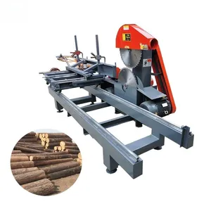 Máquina cortadora de carpintería, sierra de mesa deslizante, divisor de troncos