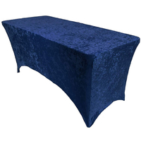 Vente en gros de couverture de table ronde en velours écrasé pour repas de mariage Service de photographie gratuit Spandex transparent pour nappe velours gris