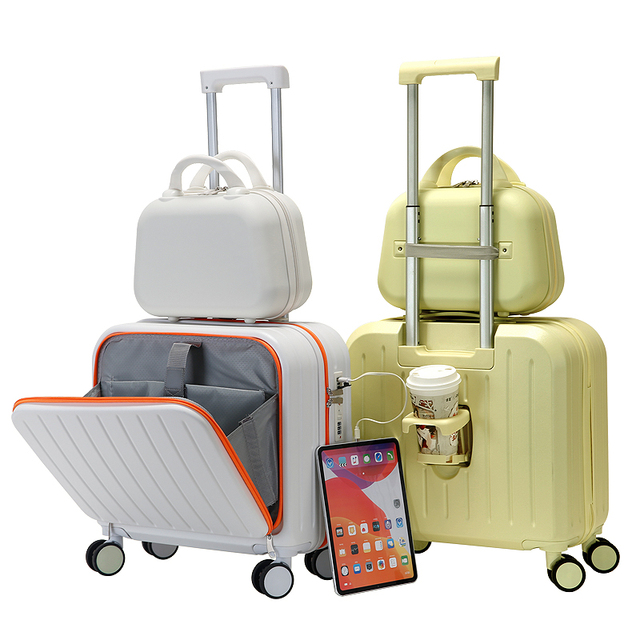 OEM/ODM Service Available Custom Logo Aerospace Front Opening Luggage  Modern Suitcase