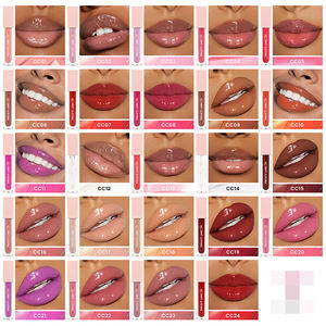 Gloss à lèvres personnalisé avec logo, petit MOQ, rose nude, gloss à lèvres pailleté, gloss à lèvres en marque privée - Product Image 3