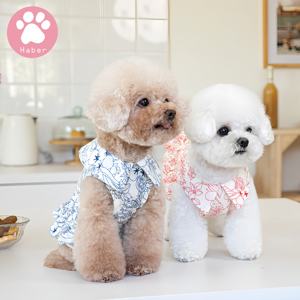 เสื้อพิมพ์ลายวินเทจกระโปรงสำหรับสัตว์เลี้ยงกระโปรงตุ๊กตาสุนัขแมวเสื้อผ้าแฟชั่นสำหรับสัตว์เลี้ยงสไตล์ญี่ปุ่นและเกาหลี - Product Image 1