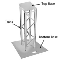 Stand d'exposition Dj éclairage scène lumière Truss Base plaques tour aluminium Truss Stand