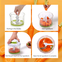 Smile Mom Mini Handmatige Plastic Groente- en Fruit Snijder en -hakker Eco-vriendelijke Fruit & Groente Gereedschap