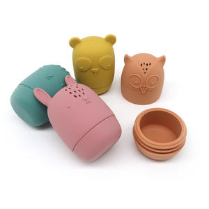 Gran oferta, lindos juguetes de playa de animales, juguetes educativos para bebés, baño ecológico, bebé, silicona, búho, tiburón, barco, juguetes flotantes para niños pequeños - Product Image 4