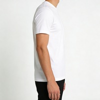 Camiseta de Verano para Hombre, Casual, de Color Sólido, 100% Algodón, Corte Holgado, Secado Rápido, Transpirable, Cuello Redondo, Manga Corta