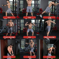 Set de 11 Bandas de Resistencia de TPE con Asas, Anclaje para Puerta y Correas para Tobillos, Kit de Entrenamiento de Cuerpo Completo para Gimnasio en Casa, Logotipo Personalizado