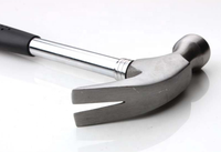 Peaktop OEM Marteau à griffes en acier au carbone personnalisable Manche en plastique Outil à main industriel pour le travail quotidien pour marteau à clous