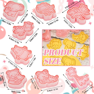 Moule à Biscuit en Plastique <span class=keywords><strong>3D</strong></span> Animaux <span class=keywords><strong>Dinosaure</strong></span> Chat Chien Poisson Dessin Animé, 8 Pièces - Product Image 2