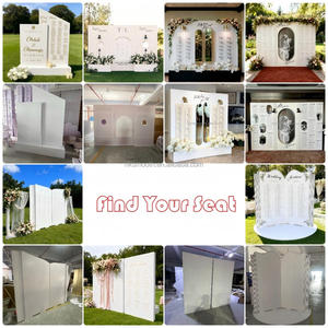 SMOOTH White Church Wedding <b>Backdrop</b> <b>stand</b> Wedding white rose flower decor Wedding acrylic <b>backdrop</b> <b>stand</b> - Product Image 6